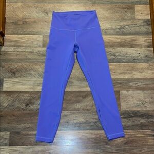 Lululemon Wunder Train High-Waisted Leggings size 6 25” inseam Periwinkle EUC
